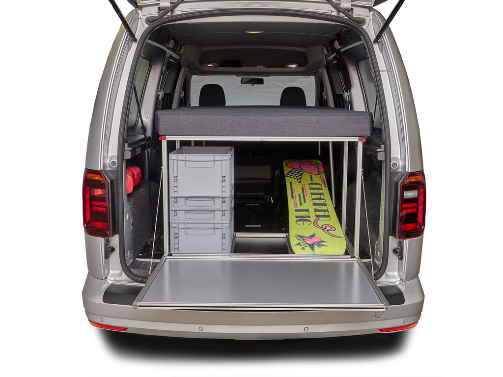 COMO Easy 55 Basic - box de camping avec lit et cadre de coffre, pour bus, breaks à toit surélevé et camionnettes