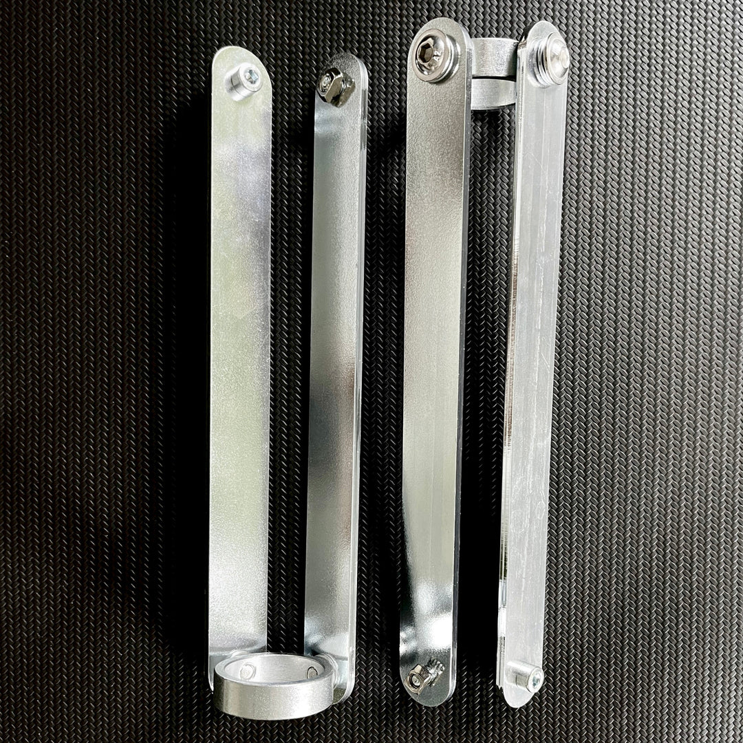 Foto des COMO CrossLock Lieferumfangs: 2 Querstrebenpaare mit Schrauben
