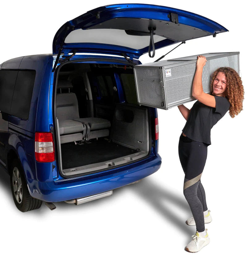 camping box auto COMO Camper 35 – Compact camping box with bed for buses, vans & station wagons